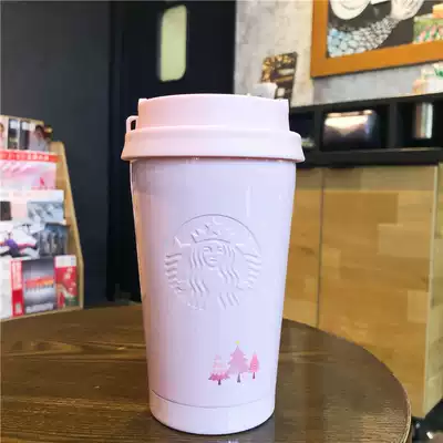 Starbucks 19th Christmas gift coffee cup 384ml Christmas snow dance stainless steel thermos cup