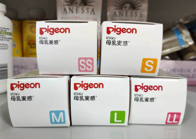 Núm vú giả cho trẻ sơ sinh cỡ lớn Pigeon chính hãng Nhật Bản Núm vú giả cho bé miệng rộng SML - Các mục tương đối Pacifier / Pacificer