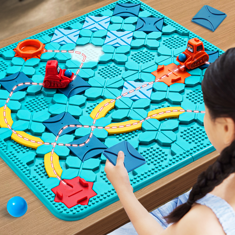 Children Maze Track Toy Car Trespass Big Adventure Jigsaw Puzzle Small Train 3-6-Year-Old Boy 4 Puzzle 5 Game-Taobao