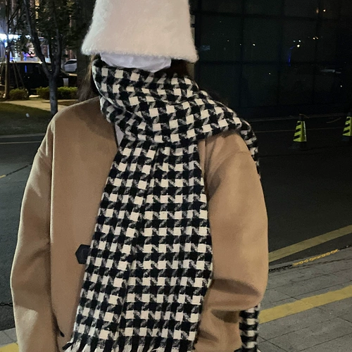 Шарф, ретро удерживающая тепло универсальная накидка для отдыха для школьников, коллекция 2022, увеличенная толщина