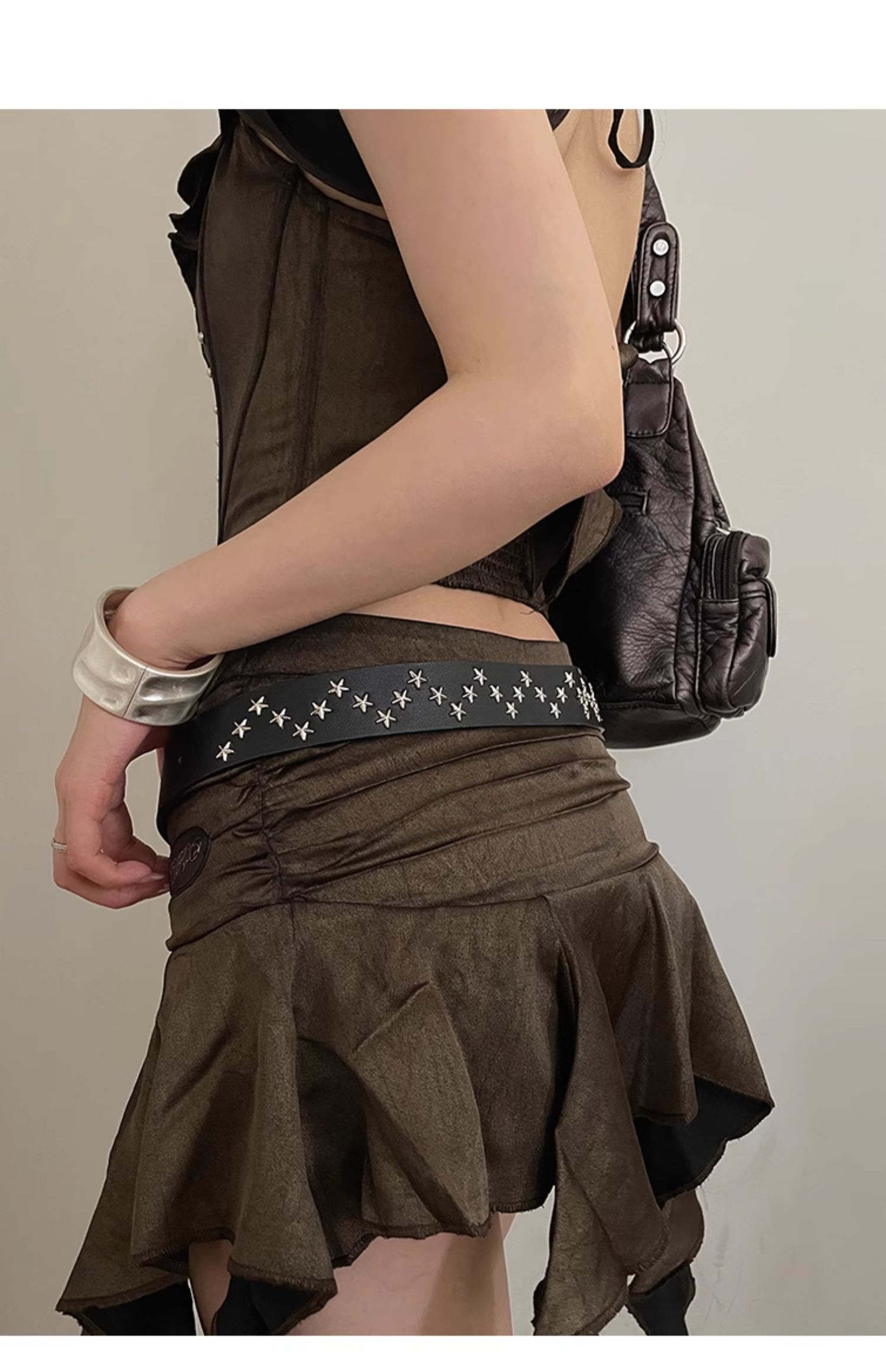 Retro Star Gürtel Weiblicher Punk-Stil Spice Girl Design Sense Erweiterter vielseitiger Gürtel Jeansgürtel_voghion.com