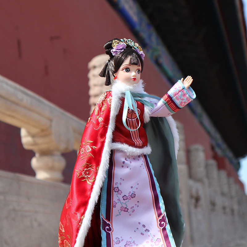 Palace doll Qiao Ge Ge can change ancient style creative doll ancient costume silk figure set Chinese style natural history small gift