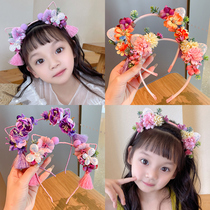 Child Flowers Hair Stirrup Hair accessories Princess without injury hair Hair Accessories Shatter little girl Anti-slip and hairpin hairpin