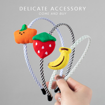 Childrens fruit hairpin girl pressure hair headgear cute super cute non-slip headband Princess hairclip hair accessories set