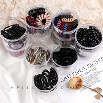 Black telephone line Hairband childrens head rope high elastic tie hair small hair rope simple rubber band girl headwear