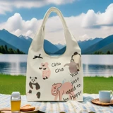 爱南风 Chio2n оригинальный дизайн сумка-тоут для вечеринок в стиле зоопарка для женщин 2024 летняя нишевая сумка через плечо с иллюстрацией