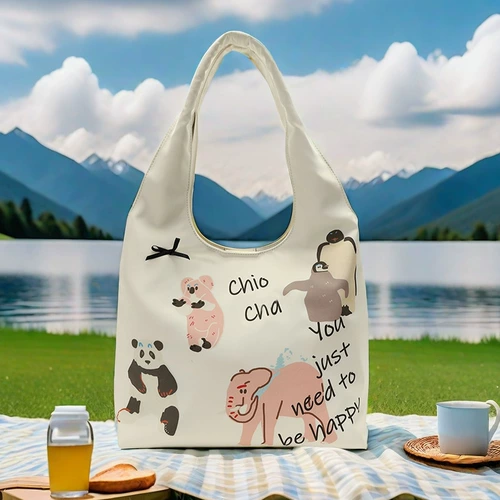 爱南风 Chio2n оригинальный дизайн сумка-тоут для вечеринок в стиле зоопарка для женщин 2024 летняя нишевая сумка через плечо с иллюстрацией