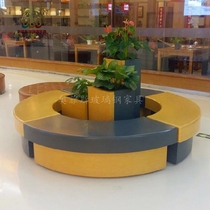 Orpheus FRP round combination leisure chair Shopping mall Italian flower pot seat Hotel public area splicing decoration