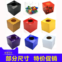 Acrylic transparent lucky draw box plexiglass touch box assembly portable activity lucky draw