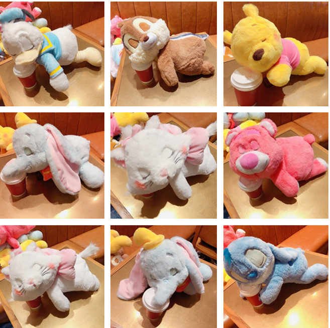 Cute Cartoon Small Flying Elephant small Bear Vini groveling pillow plush paparazzi doll Vehicle Extraction Tissue Box Tissue Kit