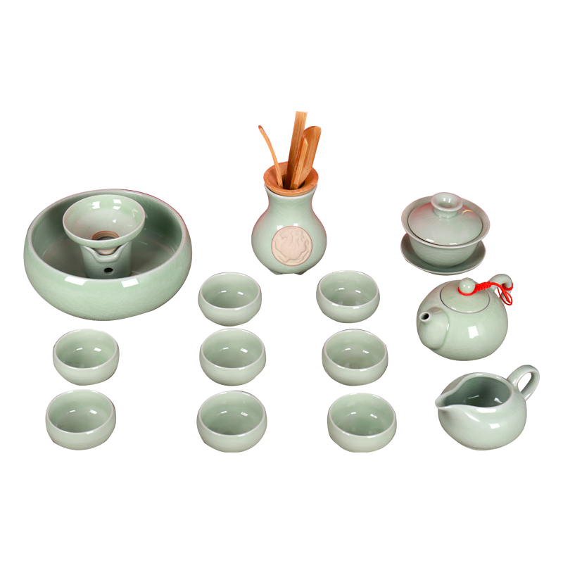 Making tea with a suit of household contracted sitting room of jingdezhen ceramic kung fu tea cups little teapot high - end gift box