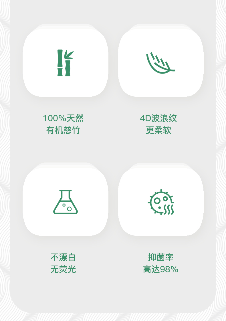 小米生态链 无染 竹纤维天然抑菌有芯本色卷纸 110g*30卷 图3