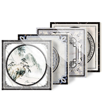 Custom-in-house Xuanguan New Chinese tile parquet Flowers Living Room Ground Wall Flower Brick Restaurant Imitation Water Knife Floor Tiles Pattern