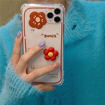 Small safflower transparent shell for 13 12Pro Max Apple X XS XR phone case iPhone7p female 8Plus