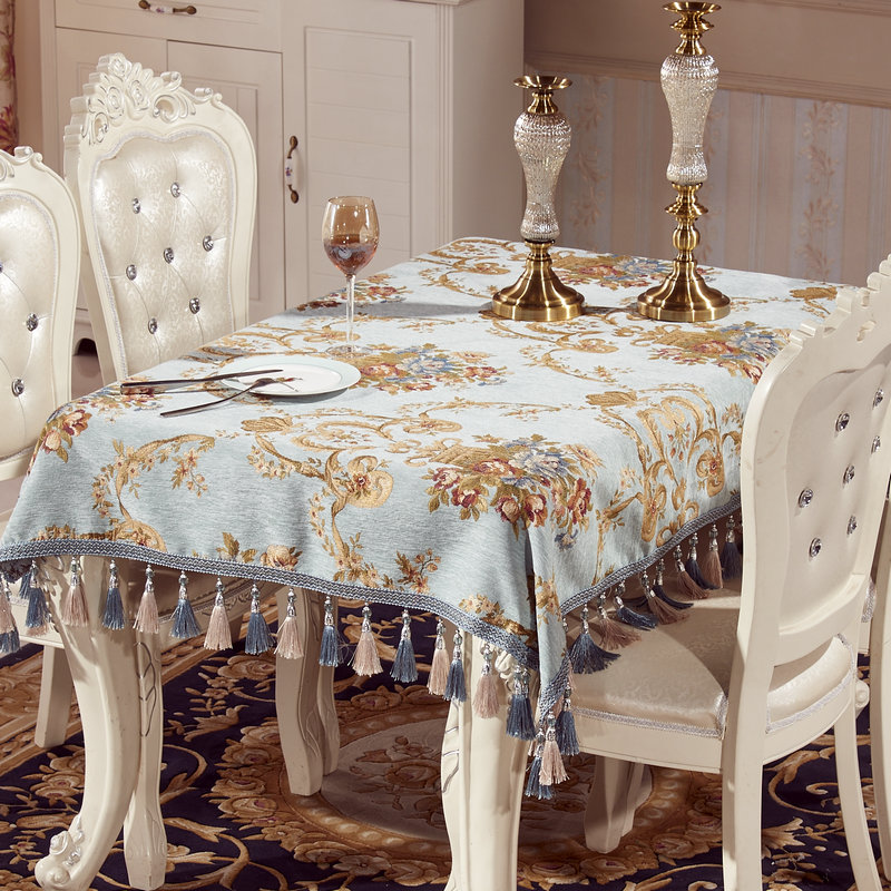 Round table tablecloth European table cloth home American Chinese classical large round rectangular Chinese coffee table tablecloth