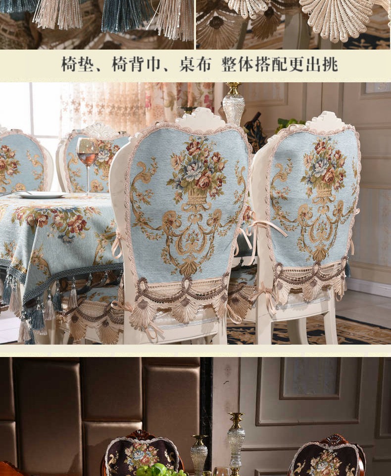 Khăn trải bàn tròn Phong cách châu Âu khăn trải bàn nhà Mỹ cao cấp sang trọng lớn hình chữ nhật tròn phòng khách bàn cà phê khăn trải bàn - Khăn trải bàn khăn bàn ăn