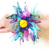 Колокольчик, браслет, детские блестки для ногтей для детского сада, цветок на запястье