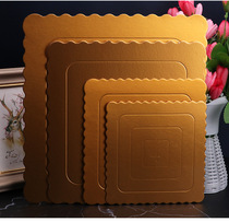 Baking Tool Square Cake Spacer Gold Thickening Hard Paper Cushion Cake Base Tobirthday Cake 6 inch 8 inch