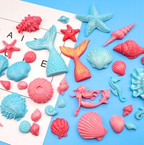 Sea Snail Shells Silicone Gel Molds Turned Sugar Die Seahorse Starfish Chocolate Clay Molars Marine Star Marine Cake Decoration