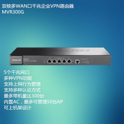 Water Star Full one thousand trillion Double Nuclear Multi-WAN port grade 5 high speed wired broadband fiber optic router MVR300G