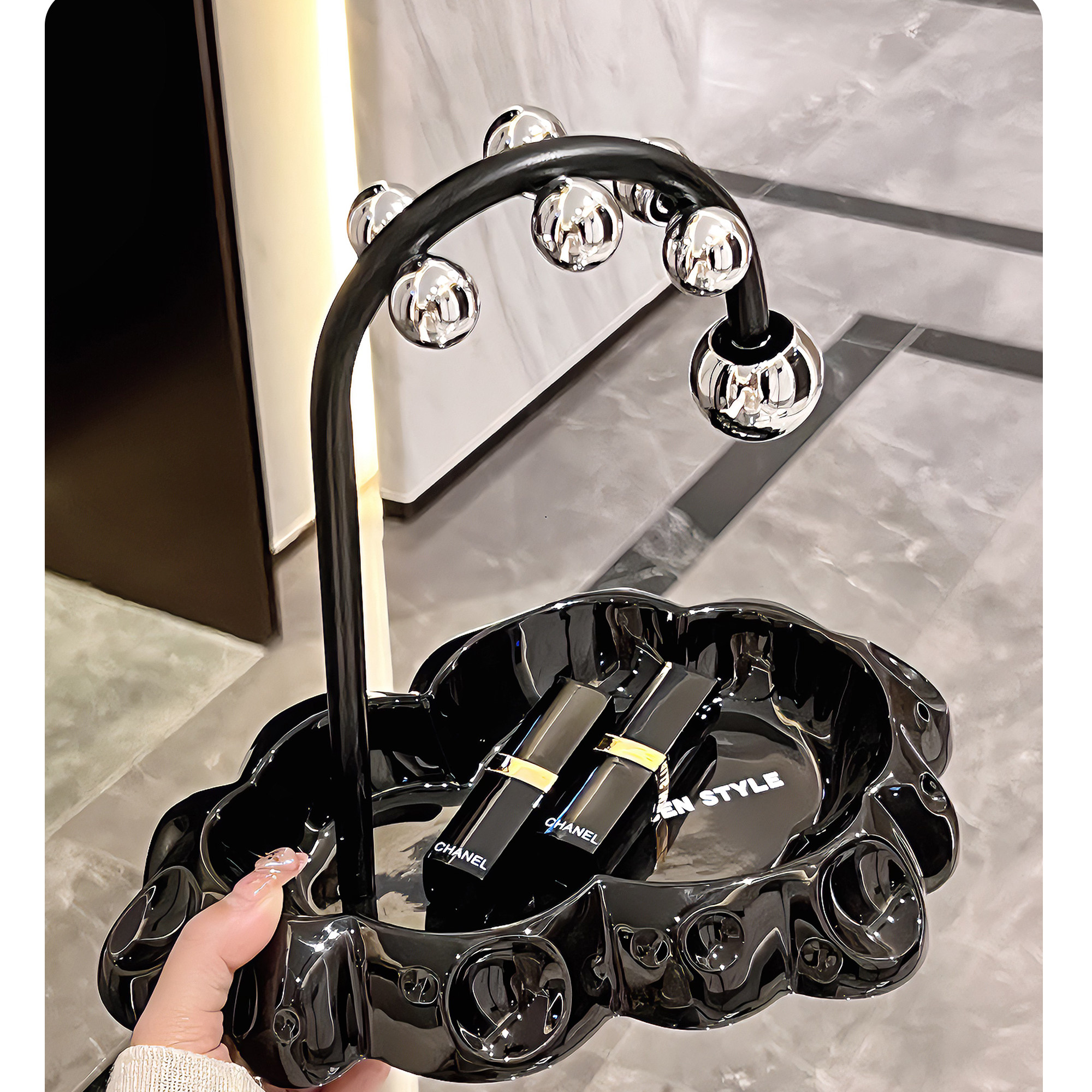 Стеллаж для хранения 进门挂钥匙收纳摆件入户玄关置物架轻奢亚克力客厅装饰家居饰品 BSD