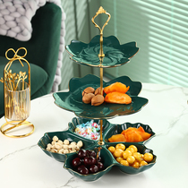 2021 light luxury fruit plate dessert table multi-layer creative fruit plate living room coffee table household snacks candy plate storage box