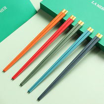 BSD high-value alloy chopsticks non-slip mildew-proof high-temperature home light luxury tableware one person chopsticks