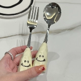 Ложка из нержавеющей стали, вилка, высококачественный детский комплект для домашнего использования, нержавеющая сталь AISI 304