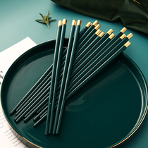 Environmental protection light luxury ceramic chopsticks Household high-grade household mildew-proof high-temperature tableware Net red chopsticks ten pairs of Nordic