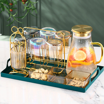 Light luxury colorful water cup tea cup set home living room Nordic family cup tea set water set
