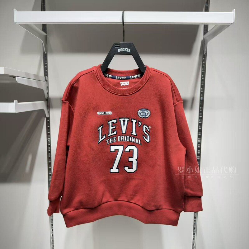 Levi's American-Style Letter-Printed Round-Neck Sweatshirt/Lv2632302 Long-Sleeved Trendy Top for Boys and Girls Levi's American-Style Letter-Printed Round-Neck Sweatshirt/Lv2632302 Long-Sleeved Trendy Top for Boys and Girls