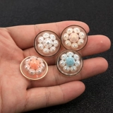 Круглый бриллиант инкрустанный металл прозрачная жемчужная кнопка Универсальная норка женская шерстяная кашемирная каша