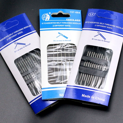 Домашняя иглоукалывание иглоукалывания, пожилые люди с бесплатными большими иглами для швейной одежды без ручной работы без резьбы не нужно носить,