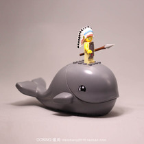 Building Blocks Animal Size Whale White Whale Grey Whale Assembled Building Blocks Toy Paparazzi Model Doll Pendulum