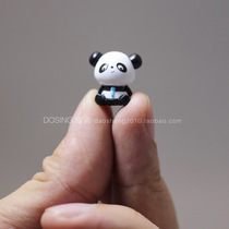 Cartoon Q version genuine bulk mini version Super small giant panda miniatures plastic doll ornaments