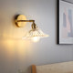 Nordic Bedside Wall Lamp American Retro Style Brass Light Luxury Glass Lamp Modern Minimalist Bathroom Bathroom Mirror Headlight