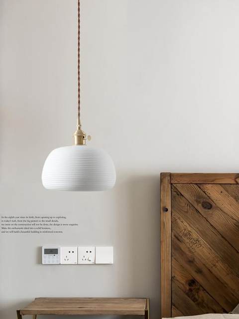 Nordic Ceramic Pendant Light, Artistic and Creative, Wabi-Sabi Style, Minimalist, Trendy, Suitable for Restaurants, Bedrooms, Study Rooms, and Bedside