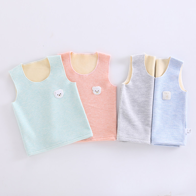 newborn baby winter thick warm baby vest male and female fleece autumn winter baby cotton padded