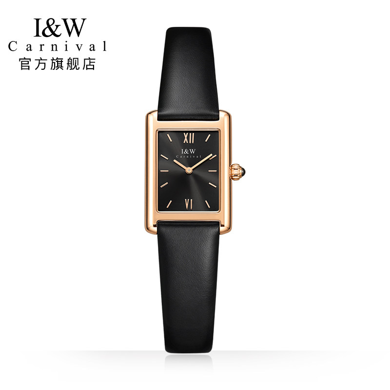 IW Watch Woman Quartz Square Watch in Small Design Light Luxury Retrospective Student Waterproof Fashion Little Green Watch