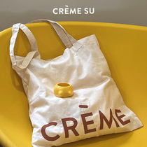 CremeSu original design canvas bag large capacity leisure new tide canvas bag environmental protection bag single shoulder bag