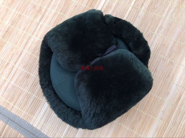 New green leather hat sheep cut suede leather hat 04 planted suede cap 85 suede cap Lei Feng cap