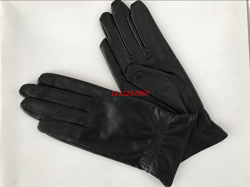 Stock Genuine Pint Woman Style Single Gloves Lady Mountain Goat Leather Gloves Genuine Leather Gloves 78 Five finger leather gloves