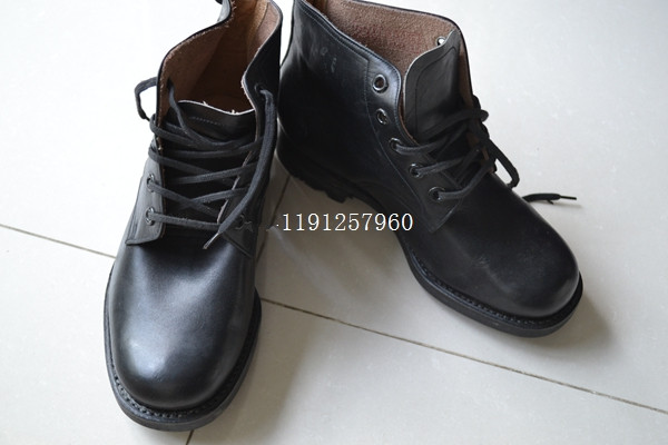 Old fashioned 90s 3514 Factory 3513 Factory wooden case High waist ships Leather Shoes SINGLE LEATHER SHOES HIGH WAISTED COW LEATHER SHOES