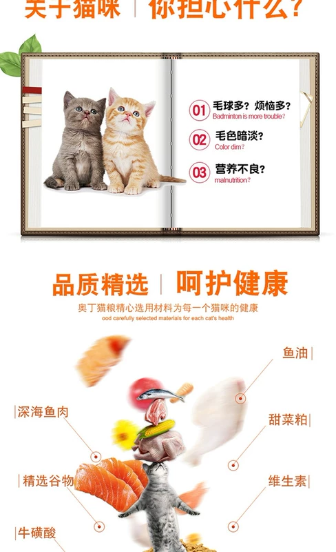 Odin Western Restaurant Thức ăn cho mèo Thức ăn cho mèo Loại chung Loại cá hồi Hương vị Thức ăn tự nhiên Thức ăn chủ yếu cho mèo 1.5kg - Cat Staples