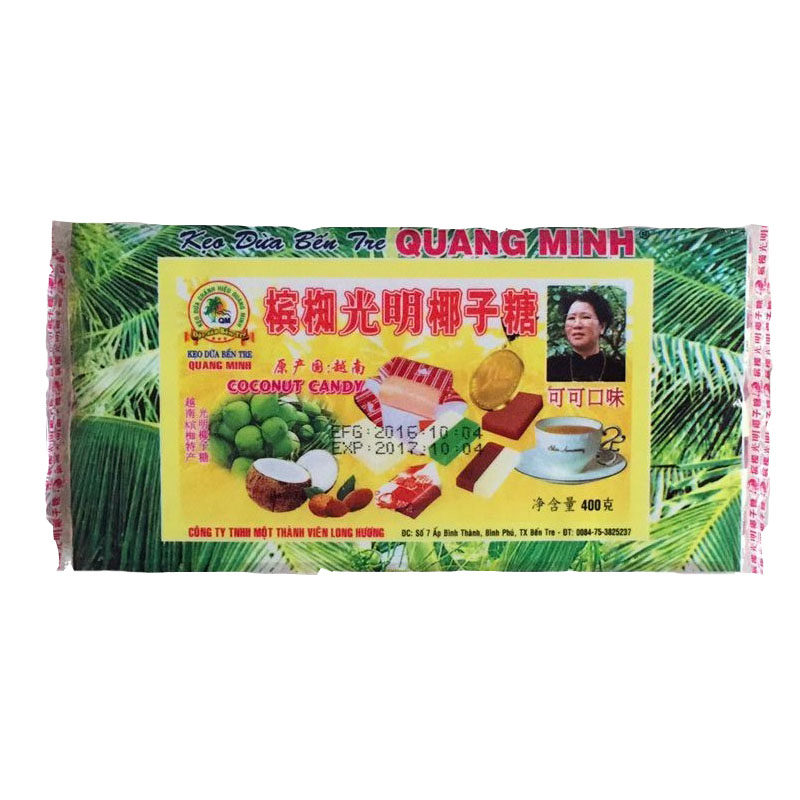 Vietnam Imports Penang Bright Cocoa Coconut Sugar 400g New Year Wedding Candy Coconut Milk Penang Candy Snacks