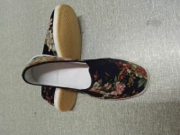 A388 Flower Cloth Shoes-Black