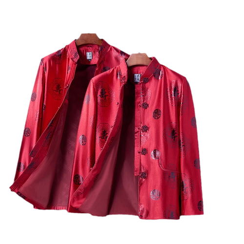 Зимой пожилой женский ватный ватный пиджак для пожилой женской женской жаки 60-80 пожилой день рождения день рождения Красная дедушка плюс бархатная куртка