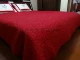 giường bông xuất khẩu bìa thêu chắp vá chăn lớn ba mảnh khăn trải giường cotton bìa trượt màu đỏ đều có máy lạnh - Trải giường