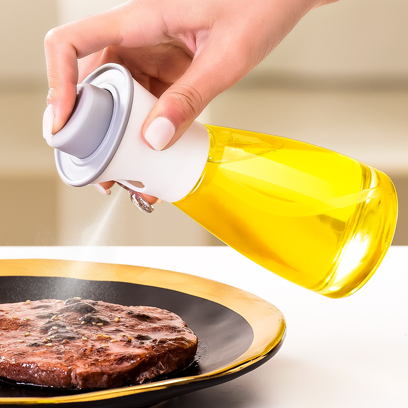 Japan-style Home Oil Spray Bottle Kitchen Glass Oil Pot Spray Jug Anti-Leak Grease Atomization Soy Sauce Vinegar Barbecue Spray Bottle