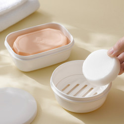 Japanese Imported Soap Box with Lid, Drainage Feature, for Household Use, Suitable for Laundry Soap, Sealed Box, Travel-Friendly, Portable